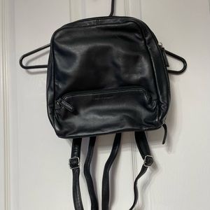 Pelle Studio Black Leather backpack.